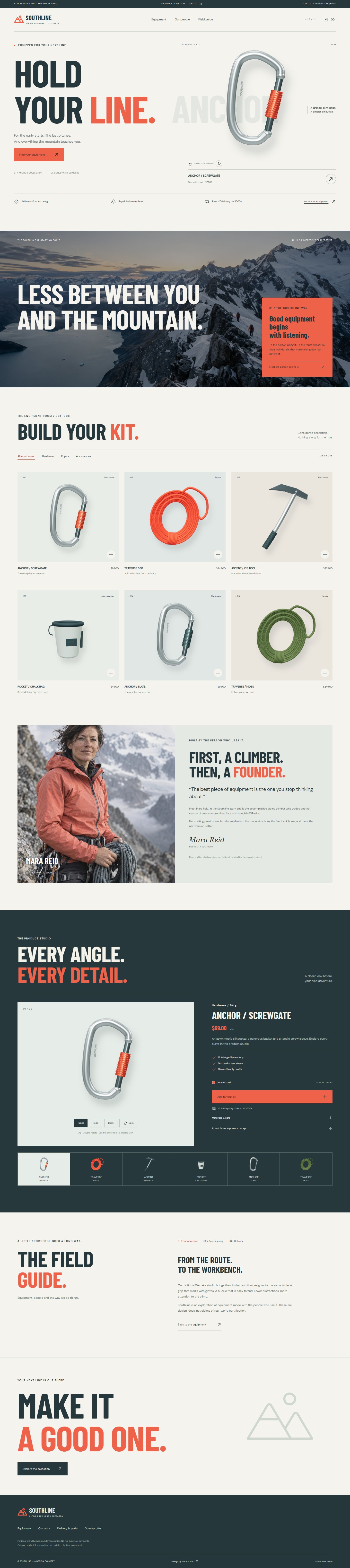 SOUTHLINE full homepage design