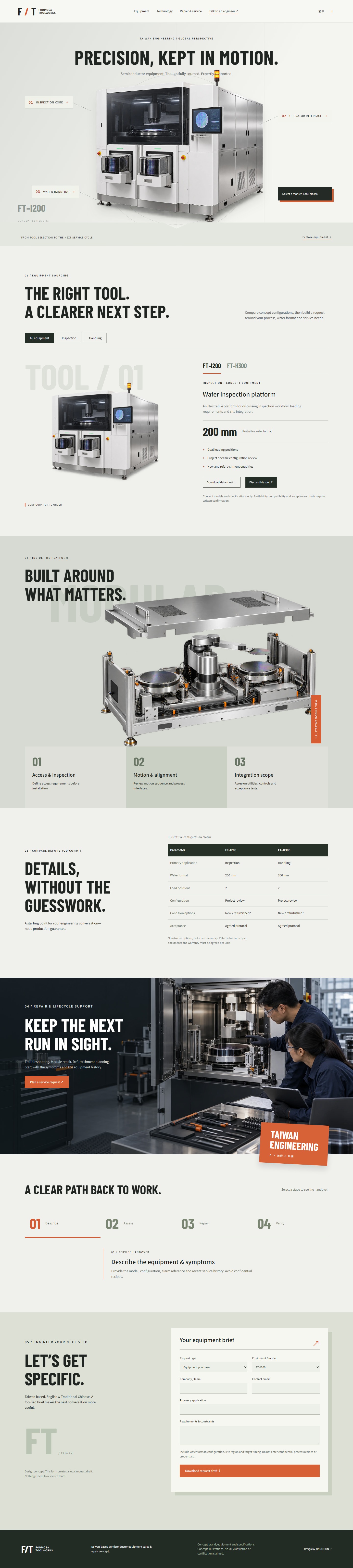 FORMOSA TOOLWORKS 台灣芯機 full homepage design