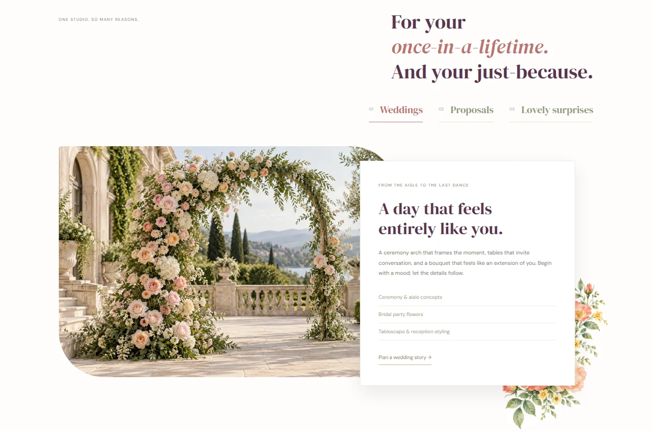 Petal & Promise: Design around the occasion