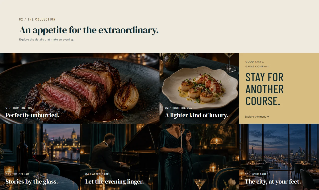VESPER: Atmosphere before the menu