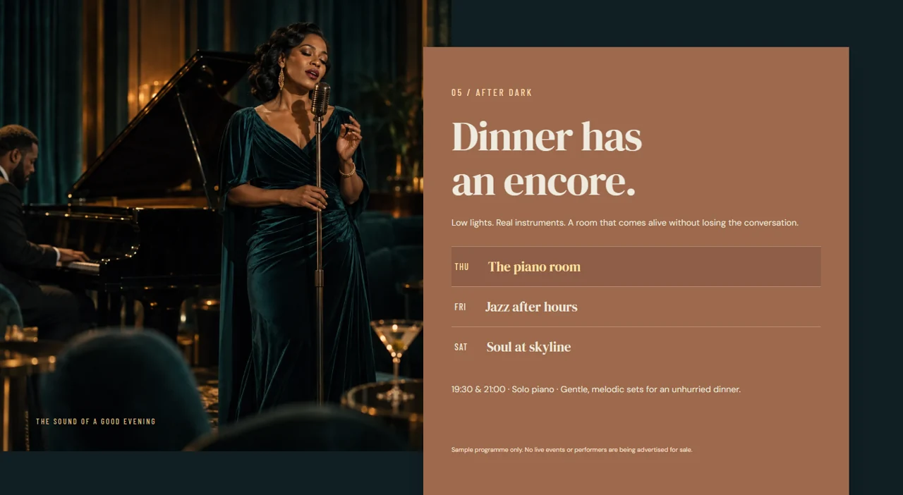 VESPER: Give the evening another chapter
