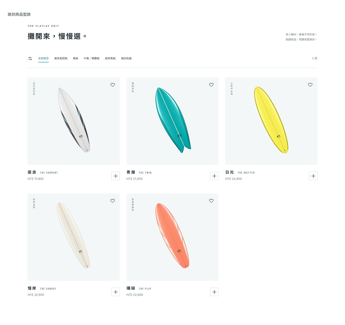 Interactive flatlay product catalogue