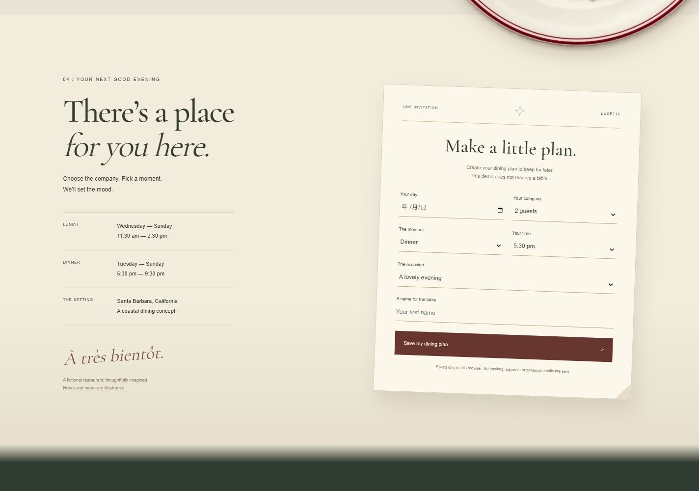 Make a little plan